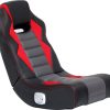 X Rocker Flash 2.0 High Tech Audio Wired Gaming Chair, Black/Gray/Red