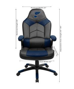 Imperial NHL Faux Leather Oversized Computer Gaming Chair, St Louis Blues 2