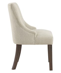 Office Star Leona Fabric Dining Accent Chairs, Linen, Set Of 2 Chairs 2