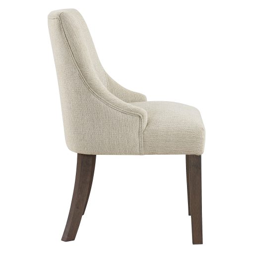 Office Star Leona Fabric Dining Accent Chairs, Linen, Set Of 2 Chairs - Image 2