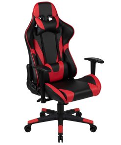 Flash Furniture X20 Ergonomic LeatherSoft™ Faux Leather High-Back Racing Gaming Chair, Red/Black 2