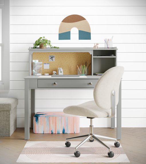Realspace® Brigsley Fabric Low-Back Task Chair, Cream/Chrome - Image 2