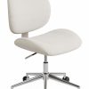Glamour Home Astin Upholstered Fabric Dining Accent Chairs, Beige/Dark Brown, Set Of 2 Chairs 4
