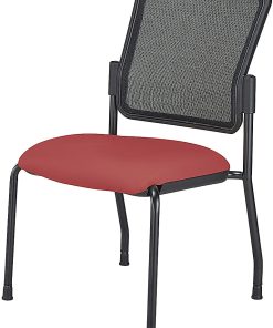 WorkPro® Spectrum Series Mesh/Vinyl Stacking Guest Chair with Antimicrobial Protection, Armless, Red, Set Of 2 Chairs, BIFMA Compliant 2