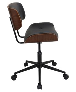 LumiSource Lombardi Office Chair, Black/Chrome 2