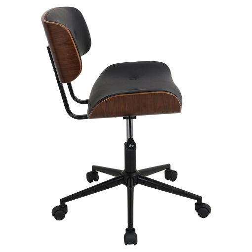 LumiSource Lombardi Office Chair, Black/Chrome - Image 2