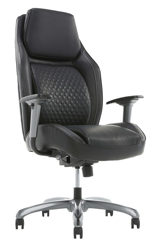Shaquille O'Neal™ Zephyrus Ergonomic Bonded Leather High-Back Executive Office Chair, Black - Image 2
