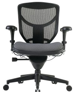 WorkPro® Quantum 9000 Series Ergonomic Mesh/Premium Fabric Mid-Back Office Chair, Black/Gray, BIFMA Compliant 2