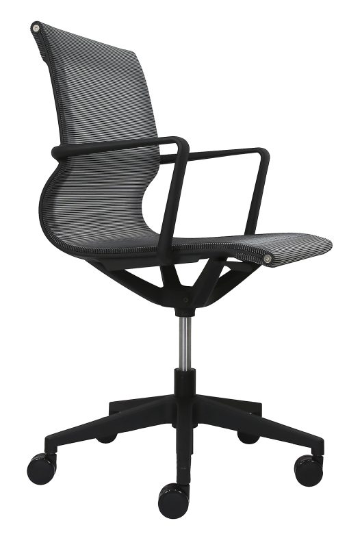 Eurotech Kinetic Mesh Task Chair With Flex Back, Black