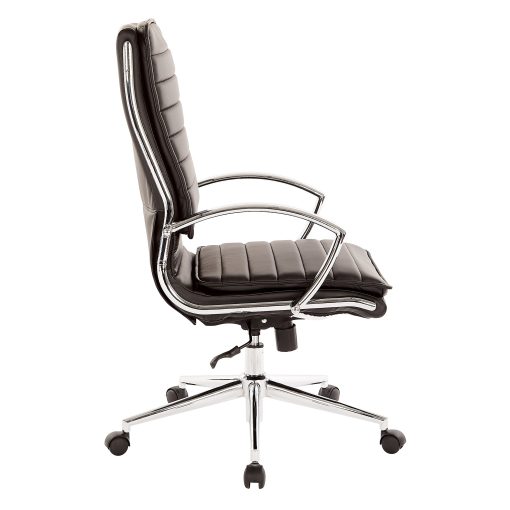 Office Star™ Pro-Line II™ SPX Bonded Leather High-Back Chair, Black/Chrome - Image 2