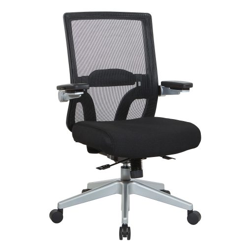 Office Star™ Space Seating 867 Series Ergonomic Mesh Mid-Back Manager's Chair, Black/Silver