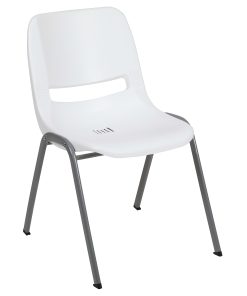 Flash Furniture HERCULES Series Ergonomic Shell Stack Chair, White 2