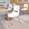 Glamour Home Basia Plastic Counter Height Stools With Back, White, Set Of 2 Stools 4