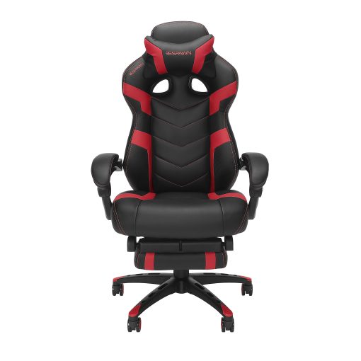 RESPAWN 110 Pro Gaming Chair, With Footrest & Headrest Pillow, Red, RSP110V2RED - Image 2