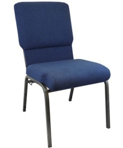 Flash Furniture Advantage Church Chair, Navy/Silver Vein 2