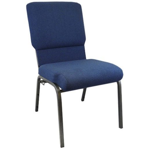 Flash Furniture Advantage Church Chair, Navy/Silver Vein - Image 2