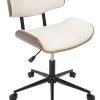 Glamour Home Belisma Fabric Bar Stools With Backs, Gray/Black, Set Of 2 Stools 4
