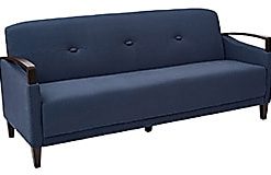 Ave Six Main Street Sofa, Indigo/Dark Espresso