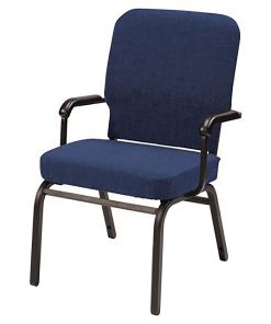 KFI Studios Big And Tall Stacking Chair, Navy