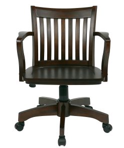 Office Star™ Deluxe Wood Banker’s Chair, Espresso 2