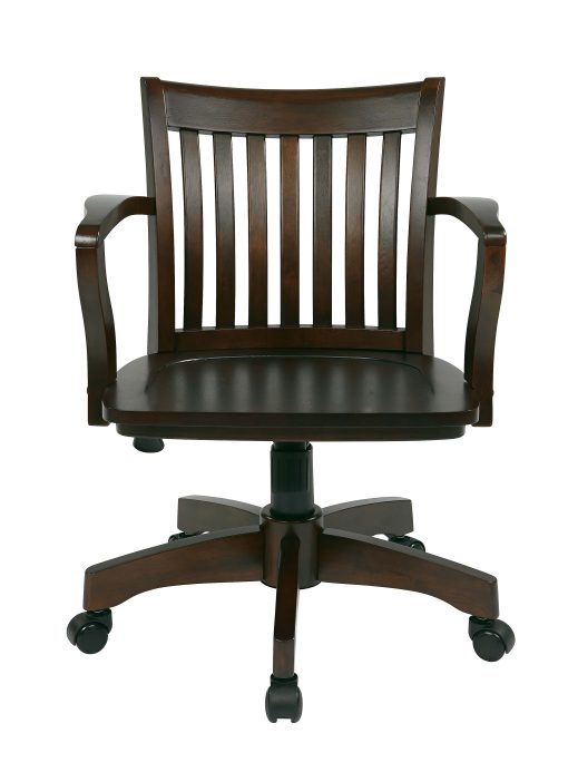 Office Star™ Deluxe Wood Banker's Chair, Espresso - Image 2