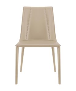 Eurostyle Kalle Faux Leather Side Accent Chair, Light Gray 2