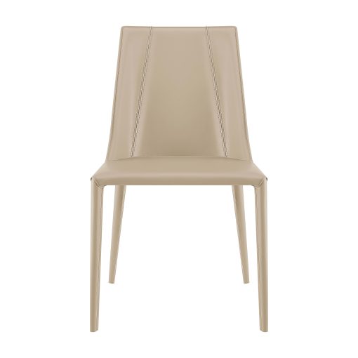 Eurostyle Kalle Faux Leather Side Accent Chair, Light Gray - Image 2