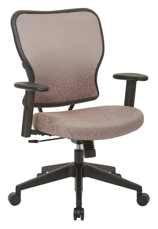 Office Star™ Space Seating 213 Series Deluxe Fabric 2-To-1 Mechanical Height-Adjustable Mid-Back Chair, Salmon - Image 2