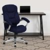 WorkPro® 9500XL Series Big & Tall Ergonomic Mesh/Premium Fabric Mid-Back Chair, Black/Sky Blue, BIFMA Compliant 3