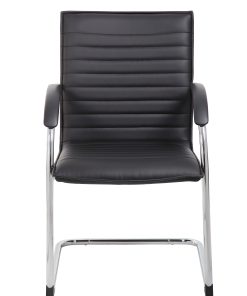 Boss Office Products Ribbed Side Chairs, Black, Set Of 2 2