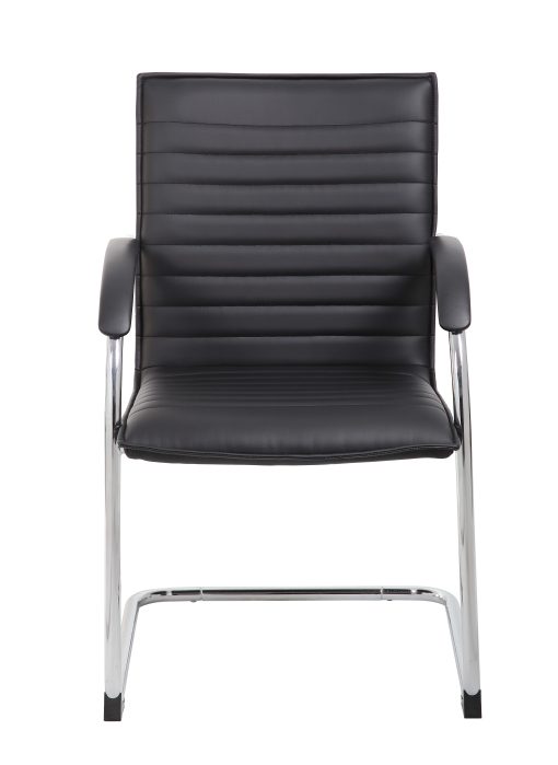 Boss Office Products Ribbed Side Chairs, Black, Set Of 2 - Image 2