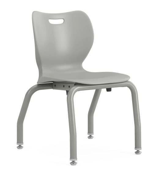 HON SmartLink Plastic 4-Leg Stackable Chairs, Platinum, Set Of 4 Chairs, HONSS4L14AEPTPL