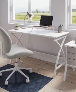 Realspace® Brigsley Fabric Low-Back Task Chair, Gray/White 2