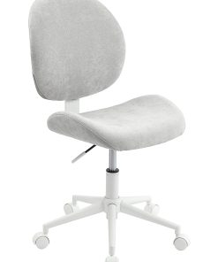 Realspace® Brigsley Fabric Low-Back Task Chair, Gray/White