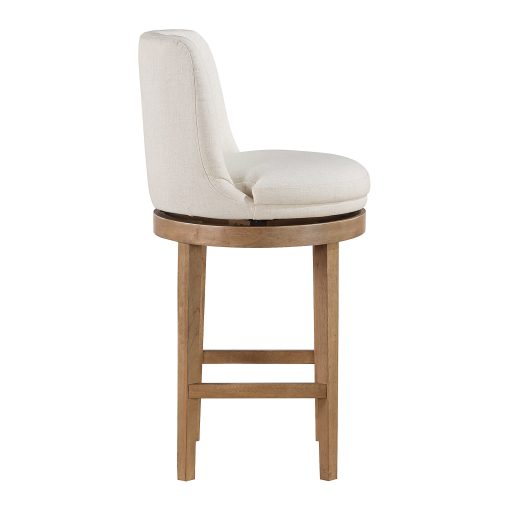 Office Star Rowan Counter Height Spindle Stools, Linen/Medium Oak, Set Of 2 Stools - Image 2