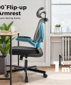 ALPHA HOME Adjustable Ergonomic Mesh High-Back Task Chair, Black 2