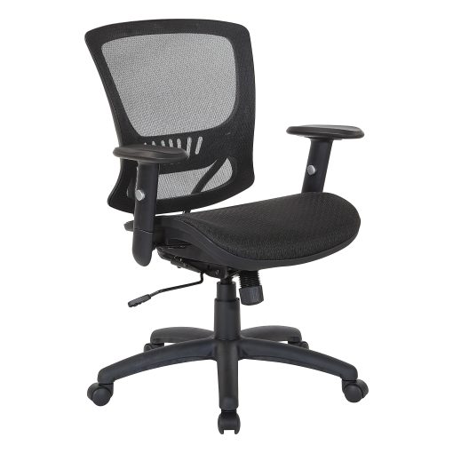 Office Star™ Ergonomic Mesh Mid-Back Manager’s Chair, Black - Image 2
