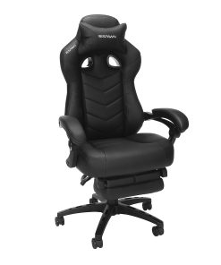 RESPAWN 110 Pro Gaming Chair, With Footrest & Headrest Pillow, Black, RSP110V2BLK