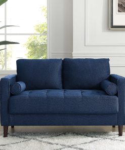 Lifestyle Solutions Lillian Loveseat, Navy Blue 2