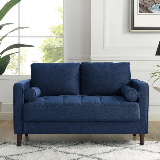 Lifestyle Solutions Lillian Loveseat, Navy Blue - Image 2
