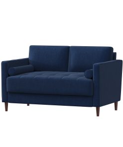 Lifestyle Solutions Lillian Loveseat, Navy Blue