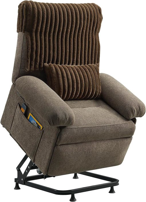 Bestier Power Lift Linen Recliner Accent Chair, Coffee