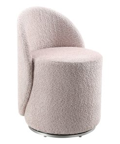 Office Star Lystra Swivel Accent Vanity Chair, Dusty Rose