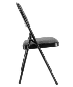 Elama Metal Folding Chairs With Padded Seats And Top Handles, Gray, Set Of 4 Chairs 2