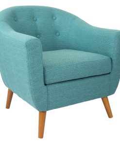 Lumisource Rockwell Chair, Teal/Brown
