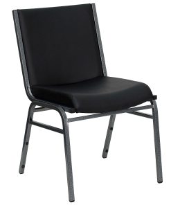Flash Furniture HERCULES Series Heavy-Duty Stack Chair, Black/Silver Vein 2