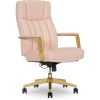 Flash Furniture Myles Club Style Commercial Barrel Accent Armchair with 360° Swivel Metal Base and Upholstery with Decorative Nail Head Trim, Brown 3