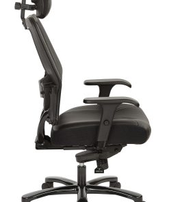 Office Star™ Space Seating 63 Series Bonded Leather Executive Big And Tall High-Back Chair With Headrest, Black 2