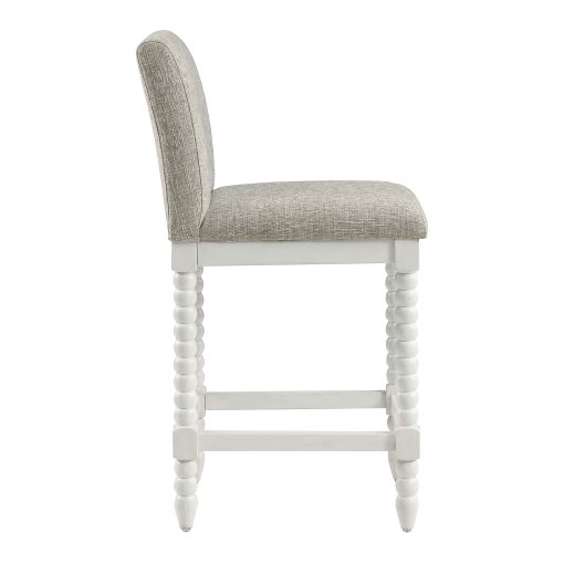 Office Star Kaylee Counter Height Spindle Counter Stool, Fog/Antique White - Image 2
