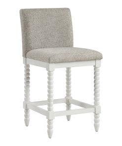 Office Star Kaylee Counter Height Spindle Counter Stool, Fog/Antique White